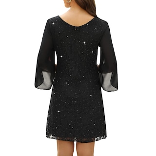 Foto 3 | Foto 3 | Vestido Cooan Para Invitadas A Una Boda Cóctel Y Formal Encaje Y Lentejuelas Para Mujer - Venta Internacional.