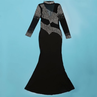 Foto 5 | Foto 5 | Vestido Nagfar Sexy De Malla Transparente Con Diamantes De Imitación Para Mujer Color Negro - Venta Internacional.
