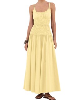 Foto 1 | Foto 1 | Vestido Largo Eahusar Para Mujer Sin Mangas Cuello Redondo Y Volantes - Venta Internacional.