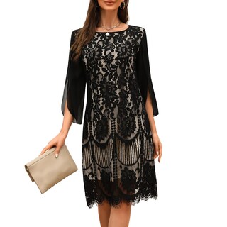 Foto 1 | Foto 1 | Vestido De Novia Cooan Encaje Lentejuelas Baile De Graduación Color Negro Almendra - Venta Internacional.