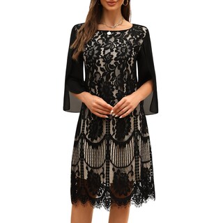 Foto 7 | Foto 7 | Vestido De Novia Cooan Encaje Lentejuelas Baile De Graduación Color Negro Almendra - Venta Internacional.