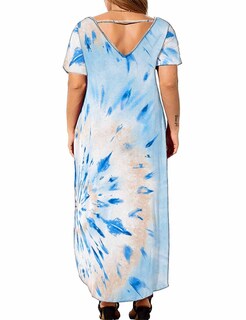 Foto 2 | Foto 2 | Vestidos Kancystore Para Mujer Talla Grande Casual Maxi Con Bolsillos - Venta Internacional.