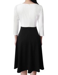 Foto 4 | Foto 4 | Vestido Vfshow Colorblock Work Business Office Para Mujer - Venta Internacional.