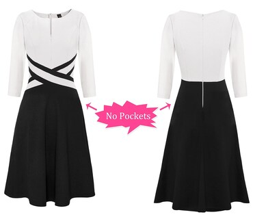 Foto 5 | Foto 5 | Vestido Vfshow Colorblock Work Business Office Para Mujer - Venta Internacional.