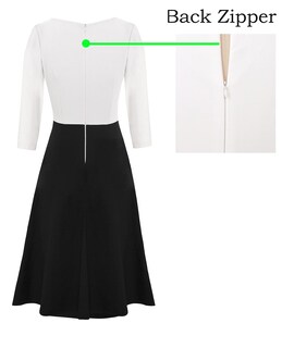 Foto 6 | Foto 6 | Vestido Vfshow Colorblock Work Business Office Para Mujer - Venta Internacional.
