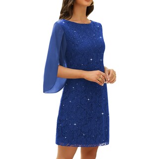 Foto 4 | Foto 4 | Vestido Cooan Para Invitadas A Una Boda  Cóctel Y Formal  Encaje Y Lentejuelas Para Mujer - Venta Internacional.