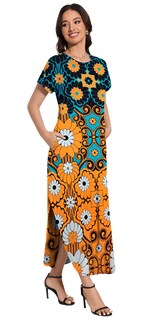 Foto 4 | Foto 4 | Vestido Largo Jeqeocafy Casual De Verano De Manga Corta Para Mujer - Venta Internacional.