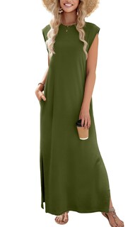 Foto 1 | Foto 1 | Vestido Zeagoo Tropical Beach Summer Boho Maxi Green Para Mujer - Venta Internacional.
