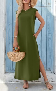 Foto 3 | Foto 3 | Vestido Zeagoo Tropical Beach Summer Boho Maxi Green Para Mujer - Venta Internacional.