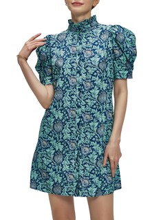 Foto 1 | Foto 1 | Vestido Ladyful Summer Floral De Manga Corta Con Botones Azules Para Mujer - Venta Internacional.