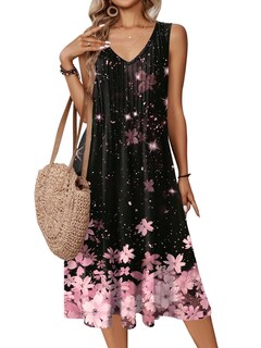 Foto 1 | Foto 1 | Vestido Zeagoo Sin Mangas Midi Plisado Sin Mangas Para Mujer - Venta Internacional.