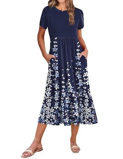 Foto 7 | Foto 7 | Vestido Zeagoo 2025 Con Capas Fluidas Playa Línea A Floral Para Mujer - Venta Internacional.