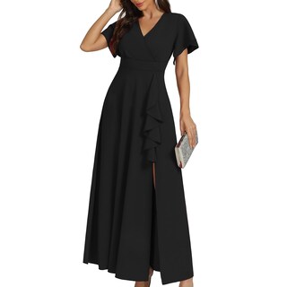 Foto 6 | Foto 6 | Vestido Formal Cooan Negro Largo Para Mujer Invitada A La Boda - Venta Internacional.