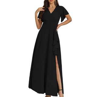 Foto 7 | Foto 7 | Vestido Formal Cooan Negro Largo Para Mujer Invitada A La Boda - Venta Internacional.