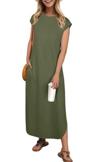 Foto 1 | Foto 1 | Vestido De Verano Himone Vestido De Verano Holgado Casual 2025 Con Bolsillos - Venta Internacional.