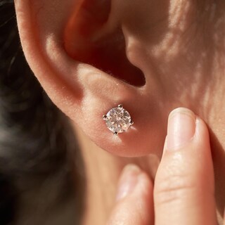 Foto 3 | Foto 3 | Pendientes Yodewa Redondos De Plata De Ley 925 Con Moissanita De 1 Quilate - Venta Internacional.