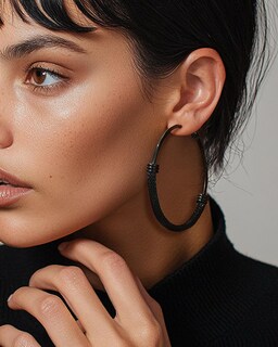 Foto 3 | Foto 3 | Pendientes Prosteel Hoops De Acero Inoxidable De 60 Mm Para Mujer - Venta Internacional.