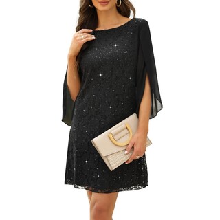 Foto 1 | Foto 1 | Vestido Cooan Para Invitadas A Una Boda Cóctel Y Formal Encaje Y Lentejuelas Para Mujer - Venta Internacional.