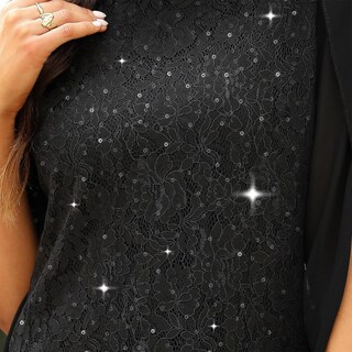 Foto 6 | Foto 6 | Vestido Cooan Para Invitadas A Una Boda Cóctel Y Formal Encaje Y Lentejuelas Para Mujer - Venta Internacional.