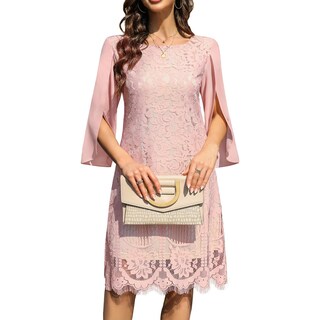 Foto 2 | Foto 2 | Vestido Cooan Para Invitadas A Una Boda Cóctel Y Formal Encaje Y Lentejuelas Para Mujer - Venta Internacional.