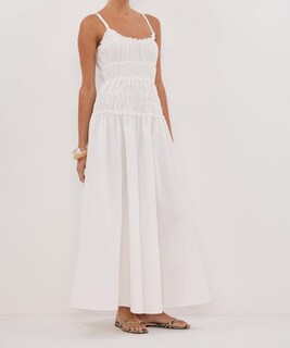 Foto 2 | Foto 2 | Vestido Largo Eahusar Para Mujer Sin Mangas Cuello Redondo Y Volantes - Venta Internacional.