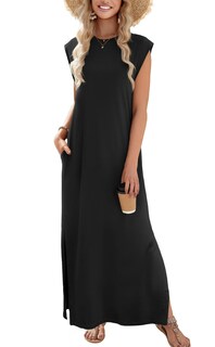 Foto 1 | Foto 1 | Vestido Largo Sin Mangas Zeagoo Para Sol Y Playa Con Bolsillos - Venta Internacional.