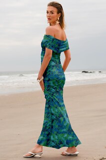 Foto 4 | Foto 4 | Vestido Largo Luxveer 2025 Con Estampado Floral De Verano Con Hombros Descubiertos Para Mujer - Venta Internacional.