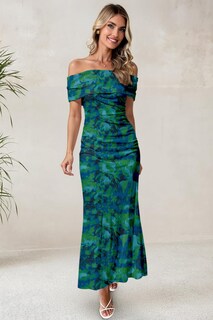 Foto 7 | Foto 7 | Vestido Largo Luxveer 2025 Con Estampado Floral De Verano Con Hombros Descubiertos Para Mujer - Venta Internacional.