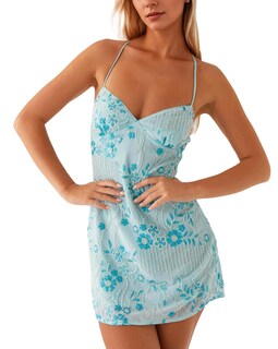 Foto 1 | Foto 1 | Vestido De Lentejuelas Missactiver Sin Mangas Y Sin Espalda Para Mujer Azul - Venta Internacional.