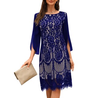 Foto 1 | Foto 1 | Vestido Cooan Para Invitadas A Una Boda Cóctel Y Formal Encaje Y Lentejuelas Para Mujer - Venta Internacional.