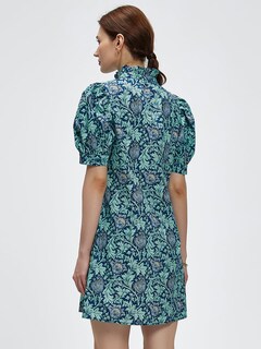 Foto 2 | Foto 2 | Vestido Camisero Lifeshe Con Cuello En V Y Estampado Floral Azul De Algodón Para Mujer - Venta Internacional.