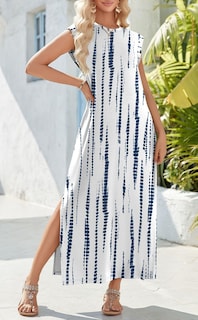 Foto 4 | Foto 4 | Vestido Zeagoo Sin Mangas Con Estampado Floral Para Verano Y Playa Xxl - Venta Internacional.
