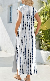 Foto 5 | Foto 5 | Vestido Zeagoo Sin Mangas Con Estampado Floral Para Verano Y Playa Xxl - Venta Internacional.