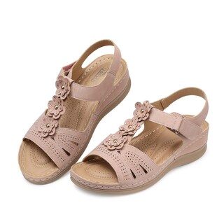 Foto 4 | Foto 4 | Sandalias Con Cuña Shibever Dressy Para Mujer Talla 9 Rosa - Venta Internacional.
