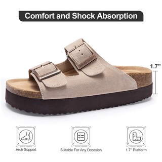 Foto 4 | Foto 4 | Sandalias Con Plataforma Brelzo Calvior Para Mujer De Gamuza Con Soporte Para El Arco - Venta Internacional.