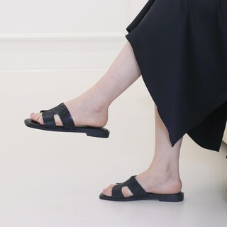 Foto 2 | Foto 2 | Sandalias Planas Hofeny Con Diamantes De Imitación Sin Cordones Con Punta Abierta Para Mujer - Venta Internacional.