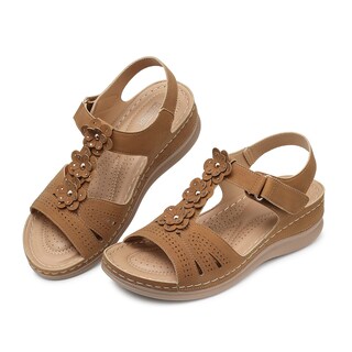 Foto 6 | Foto 6 | Sandalias Con Cuña Shibever Brown Para Mujer Talla 10 - Venta Internacional.