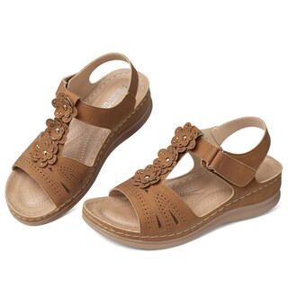 Foto 7 | Foto 7 | Sandalias Con Cuña Shibever Brown Para Mujer Talla 6 - Venta Internacional.