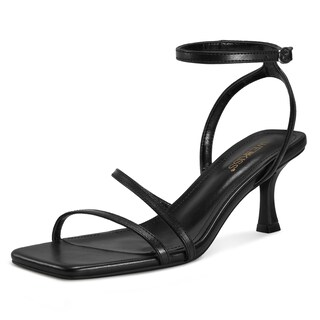 Foto 1 | Foto 1 | Sandalias Con Tacón Wetkiss Negras Con Tiras Cómodas Para Gatitos 6 5 Cm - Venta Internacional.