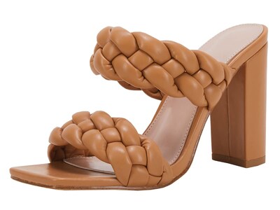Foto 1 | Foto 1 | Sandalias Vetaste Para Mujer Tacón Trenzado Punta Cuadrada Tacón Ancho - Venta Internacional.