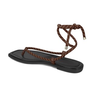 Foto 5 | Foto 5 | Sandalias Rjylp Con Cuerda Plana Para Mujer Puntera Abierta - Venta Internacional.