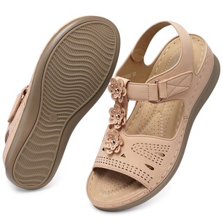 Foto 4 | Foto 4 | Sandalias De Cuña Shibever Low Summer Platform Comfort Women Nude - Venta Internacional.