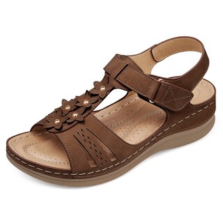 Foto 1 | Foto 1 | Sandalias Con Cuña Shibever Para Mujer Talla 8 Color Marrón - Venta Internacional.