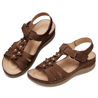 Foto 4 | Foto 4 | Sandalias Con Cuña Shibever Para Mujer Talla 8 Color Marrón - Venta Internacional.