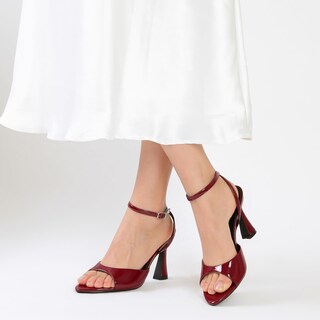 Foto 6 | Foto 6 | Sandalias De Tacón Susanny Burgundy Para Mujer 9.5us/40eu - Venta Internacional.