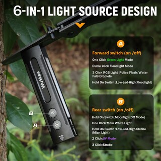 Foto 2 | Foto 2 | Linterna Wurkkos Hd01 Pro 6 En 1 1200lm Con Luz Uv Y Rgb - Venta Internacional.