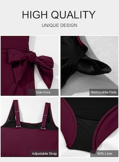 Foto 6 | Foto 6 | Traje De Baño Aleumdr Vestido De Baño Para Mujer Talla Grande Con Control De Barriga - Venta Internacional.