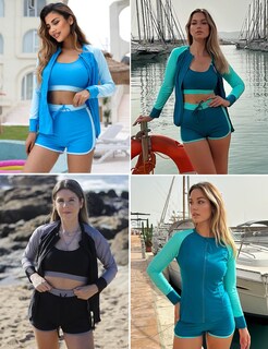 Foto 6 | Foto 6 | Trajes De Baño Kate Kasin 2024 De 3 Piezas Para Mujer Talla Xl Azul - Venta Internacional.