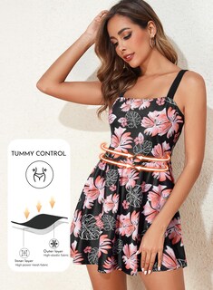 Foto 5 | Foto 5 | Traje De Baño Aleumdr De Una Pieza Para Mujer Tummy Control Negro - Venta Internacional.