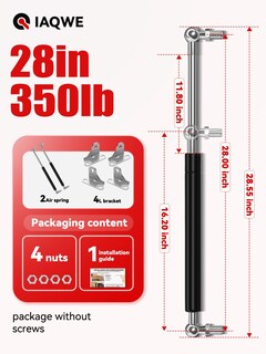 Foto 2 | Foto 2 | Soporte De Elevación Gas Struts Shock Iaqwe 1557n De 28 Pulgadas  350 Libras - Venta Internacional.